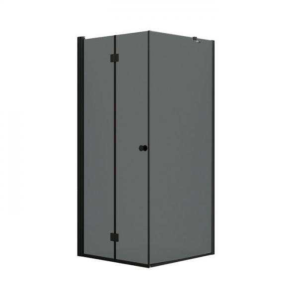 Dansani Match B+D 80x80 brusehjørne - Tonet glas/mat sort Dansani Match B+D 80x80 brusehjørne - Tonet glas/mat sort