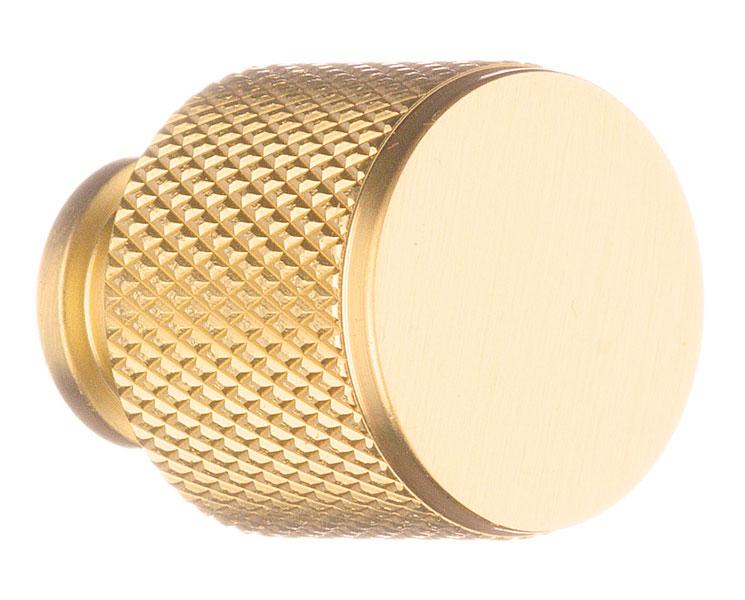 Beslagsboden knobgreb BB451 m/crystal cut - B&oslash;rstet messing