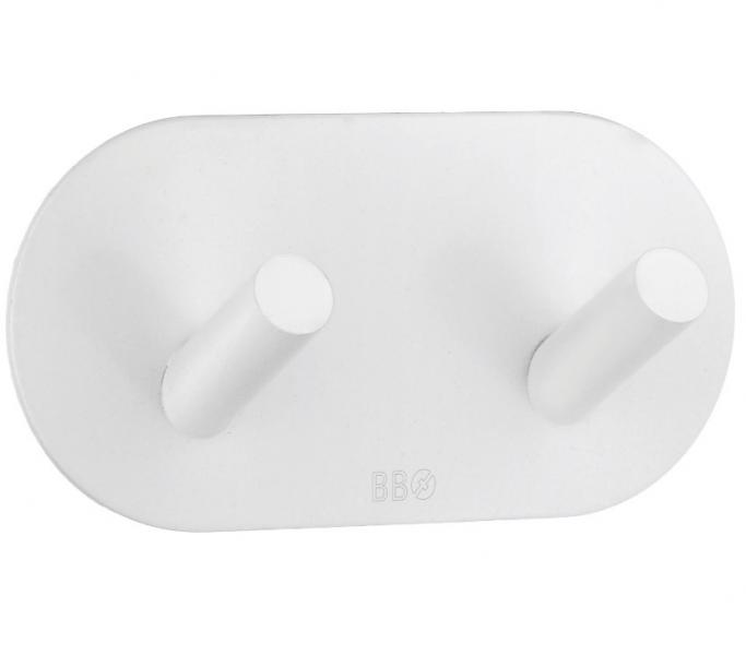 Beslagsboden selvkl&aelig;bende dobbeltkrog - Mat hvid