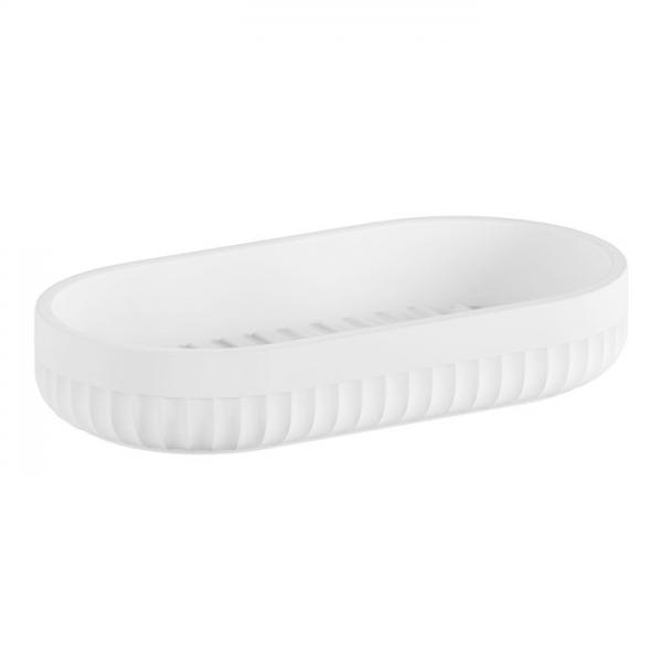 Beslagsboden Wave sæbeskål t/bord - Mat hvid Beslagsboden Wave sæbeskål t/bord - Mat hvid