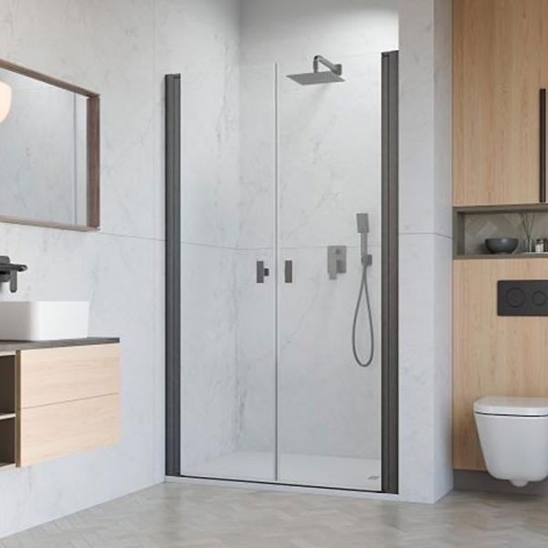 Strømberg Noma 30 dobbelt svingdør 700mm - Børstet gunmetal Strømberg Noma 30 dobbelt svingdør 700mm - Børstet gunmetal