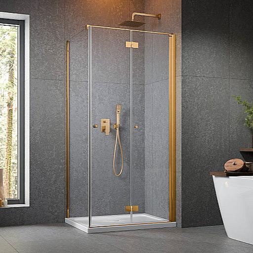 Str&oslash;mberg Noma 195 fastv&aelig;g m/folded&oslash;r 800mm - H&oslash;jre - Poleret messing