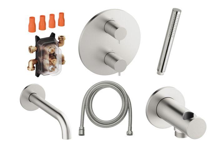 Damixa Silhouet komplet indbygningspakke til badekar – Steel Damixa Silhouet komplet indbygningspakke til badekar – Steel