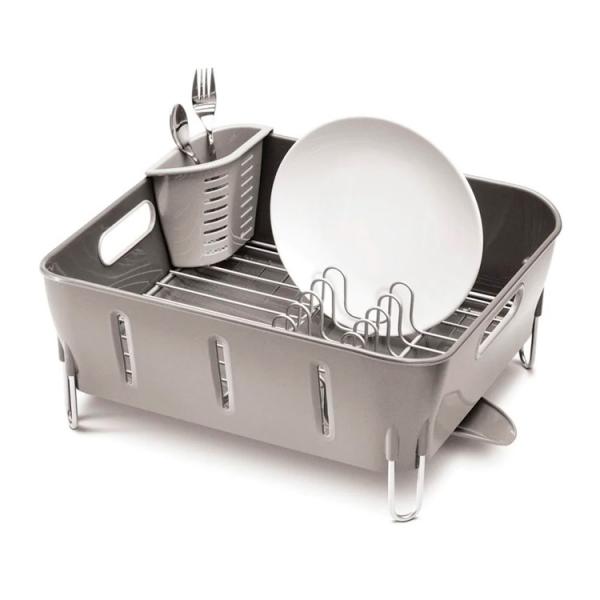 Simplehuman kompakt opvaskestativ i plast - Grå Simplehuman kompakt opvaskestativ i plast - Grå