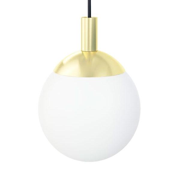 Cassøe Luna pendel m/hvidt glas - Børstet messing Cassøe Luna pendel m/hvidt glas - Børstet messing