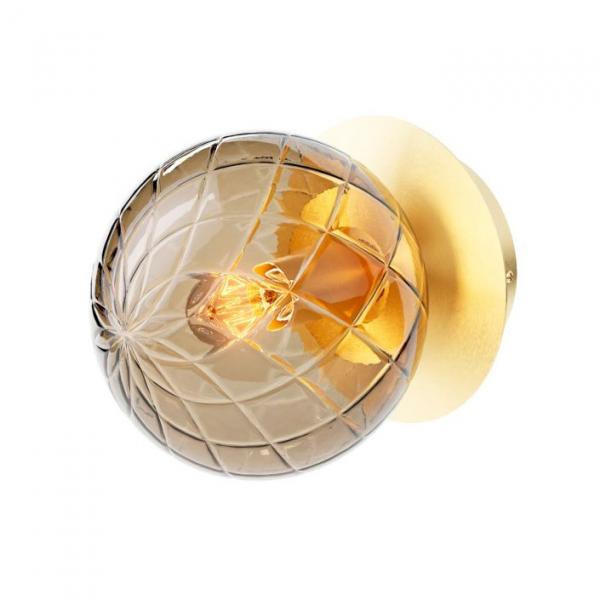 Cassøe Muro væglampe m/bruntonet glas - Børstet messing Cassøe Muro væglampe m/bruntonet glas - Børstet messing