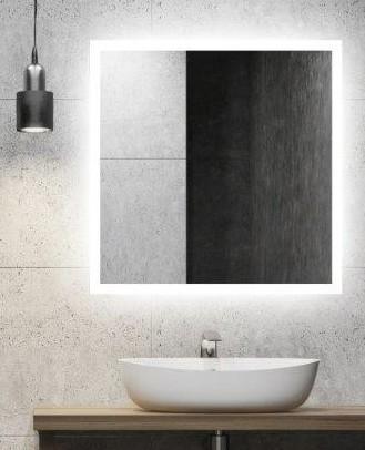 Mie firkantet spejl m/integreret LED lys, backlight og varme - 60 cm Mie firkantet spejl m/integreret LED lys, backlight og varme - 60 cm