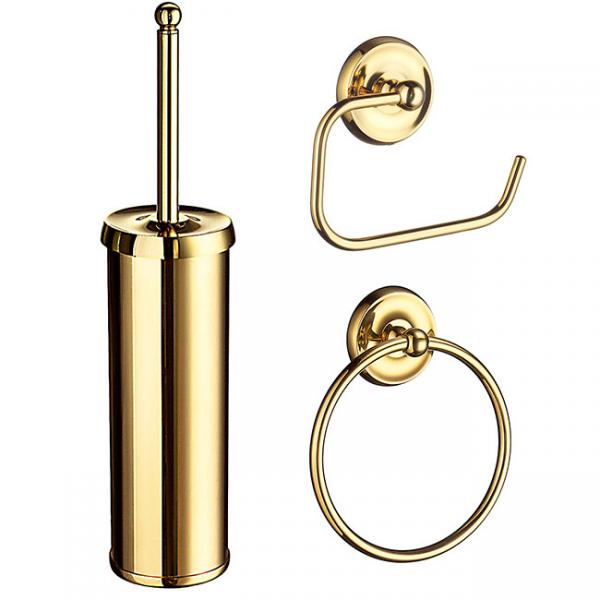 Smedbo Villa tilbehørspakke til bad 2 - Poleret messing Smedbo Villa tilbehørspakke til bad 2 - Poleret messing