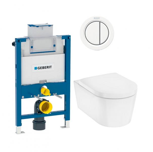 hansgrohe EluPura S toiletpakke inkl. lav cisterne, hvid betjening og sæde hansgrohe EluPura S toiletpakke inkl. lav cisterne, hvid betjening og sæde