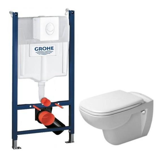 Duravit D-Code RIMless toiletpakke inkl. s&aelig;de m/softslose, cisterne og hvid betjening
