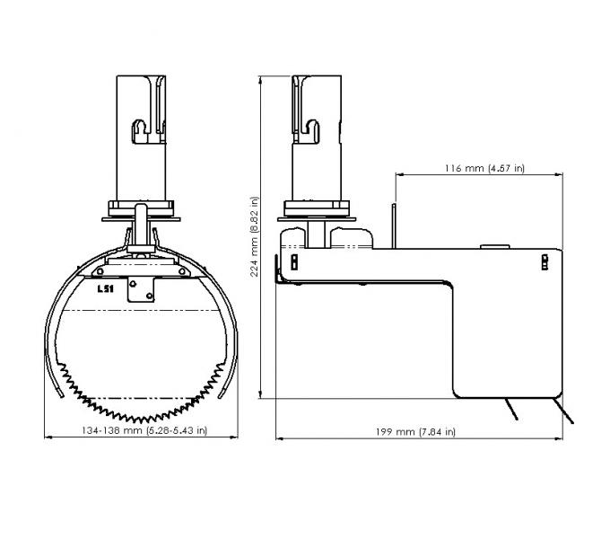 Nordisk Innovation TX11 LOCK rottesp&aelig;rre &Oslash;135 mm indv. r&oslash;rdim.