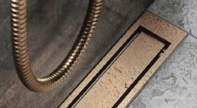 Unidrain Highline panel - B&oslash;rstet kobber - 700 mm