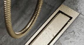 Unidrain Highline panel - B&oslash;rstet messing - 800 mm