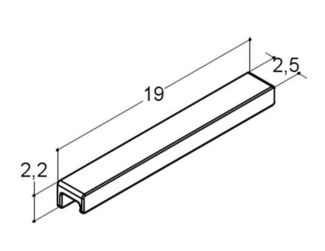 Dansani Step greb - 17 cm - Inox