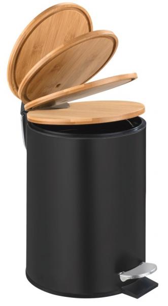 Wenko Tortona pedalspand m/soft close - Sort/bambus Wenko Tortona pedalspand m/soft close - Sort/bambus