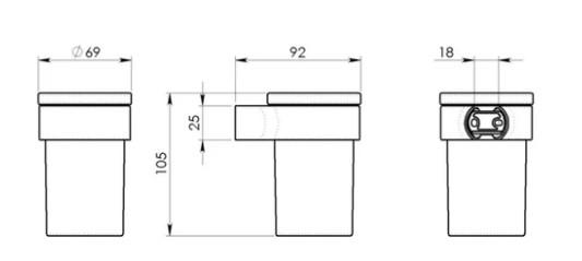Hefe Piren tandkrus til væg - Mat sort Hefe Piren tandkrus til væg - Mat sort