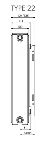 Stelrad Compact All In Radiator Type 22 H600 x L400 Stelrad Compact All In Radiator Type 22 H600 x L400