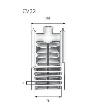 Purmo Ventil Compact CV22-400-800mm - 10 kvm Purmo Ventil Compact CV22-400-800mm - 10 kvm