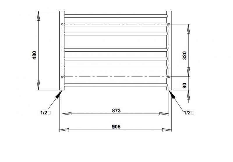 Str&oslash;mberg Linus H&aring;ndkl&aelig;det&oslash;rrer EL - 90,5x48 cm - Krom
