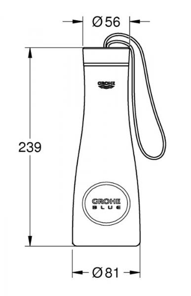 Grohe Blue termoflaske i rustfrit stål Grohe Blue termoflaske i rustfrit stål