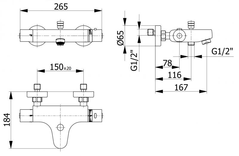Cass&oslash;e Komplet kararmatur - Poleret messing