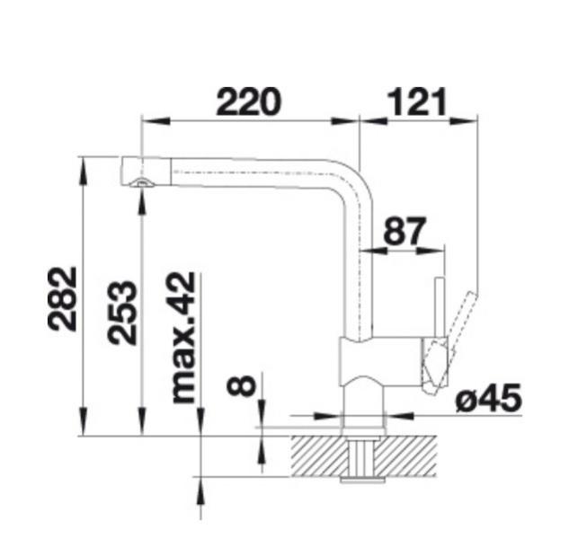 Blanco Linus k&oslash;kkenarmatur - Antracit
