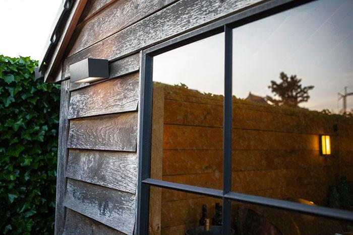 Lutec Architectural Gemini udend&oslash;rslampe 14 x 6,5 cm - M&oslash;rk gr&aring;