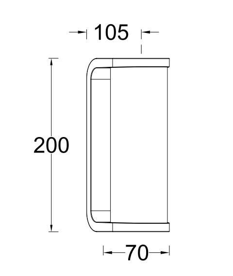 Lutec Architectural Adalyn udend&oslash;rslampe til v&aelig;g