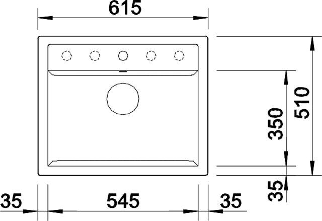 Blanco Dalago 6 UX k&oslash;kkenvask - Antracit