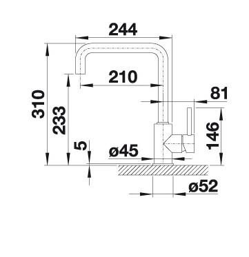 Blanco Mili k&oslash;kkenarmatur - Antracit