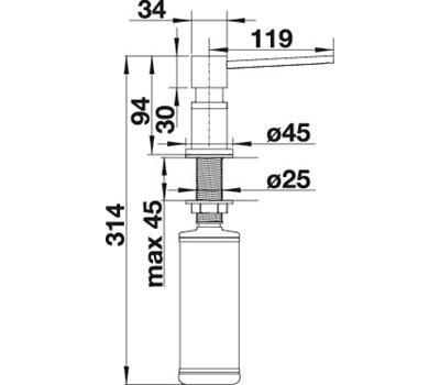 Blanco LATO s&aelig;bedispenser - Antracit/krom
