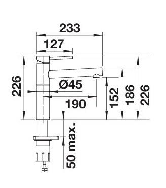Blanco Alta II k&oslash;kkenarmatur - Sort