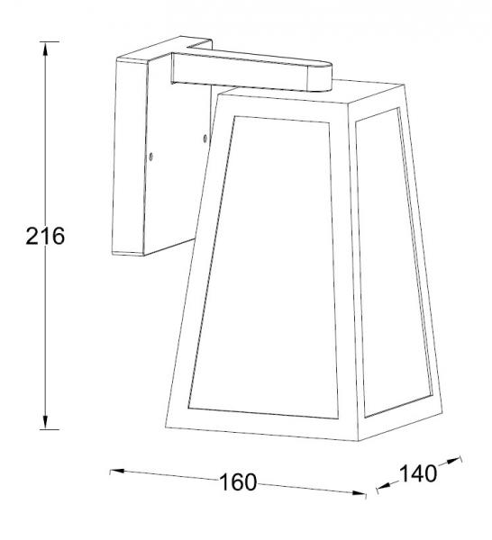 Lutec Tradition Fia udend&oslash;rslampe til v&aelig;g - Mat sort