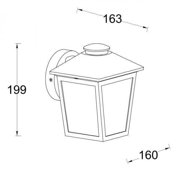 Lutec Tradition Zago udendørslampe til væg - Mat sort Lutec Tradition Zago udendørslampe til væg - Mat sort