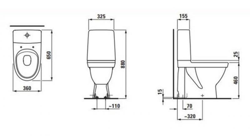 Laufen Kompas Rimless toilet LCC m/s-l&aring;s - H&oslash;j model
