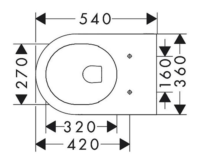 Hansgrohe EluPura S Rimless væghængt toilet u/sæde Hansgrohe EluPura S Rimless væghængt toilet u/sæde