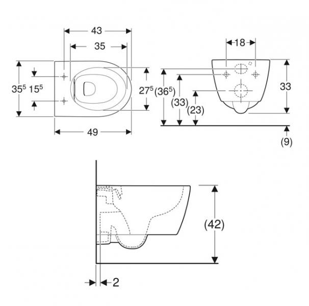 Geberit iCon kompakt væghængt toilet Geberit iCon kompakt væghængt toilet