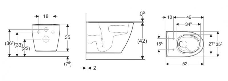 Ifö Spira Art væghængt toilet m/TurboFlush og Ifö Clean Ifö Spira Art væghængt toilet m/TurboFlush og Ifö Clean