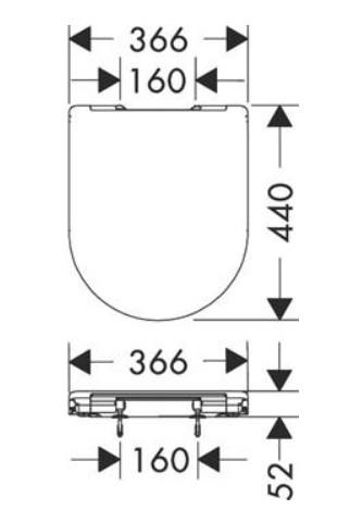 hansgrohe EluPura S Slim toiletsæde m/SoftClose og QuickRelease hansgrohe EluPura S Slim toiletsæde m/SoftClose og QuickRelease