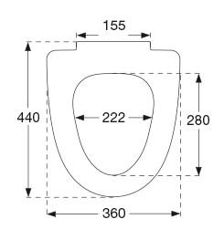 Pressalit 724 toilets&aelig;de - Hvid