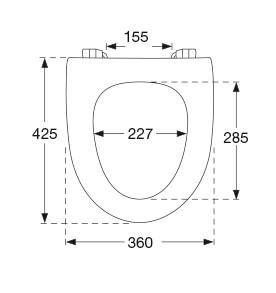 Pressalit Sign toilets&aelig;de m/Polygiene - Hvid - Med l&aring;g