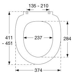 Pressalit Scandinavian PLUS toilets&aelig;de m/softclose og lift-off- Hvid