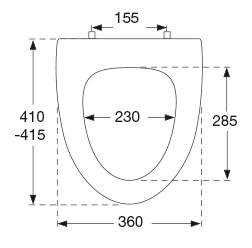 Pressalit Ceranova toiletsæde - hvid Pressalit Ceranova toiletsæde - hvid