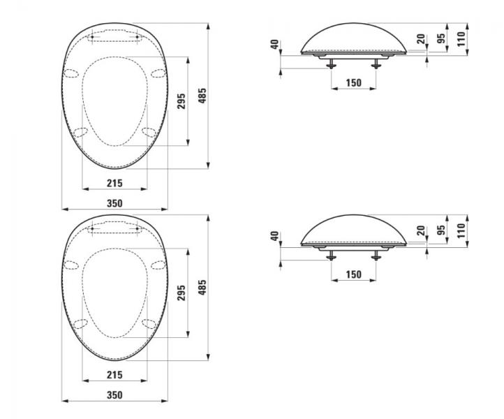 Laufen Alessi One toilets&aelig;de 892971
