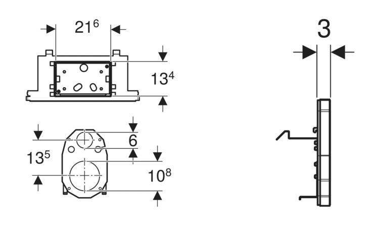 Geberit brandbeskyttelsess&aelig;t El 90 til Duofix element til v&aelig;gh&aelig;ngt toilet