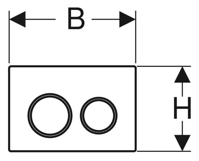 Geberit Omega 20 Round betjeningsplade - Hvid/guld