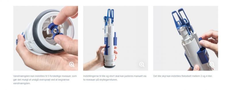 Geberit skyllegarniture til indbygningscisterne Geberit skyllegarniture til indbygningscisterne