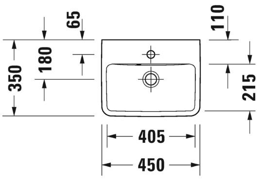 Duravit No.1 45 h&aring;ndvask t/v&aelig;g eller m&oslash;bel