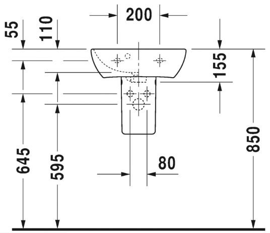 Duravit Me by Starck 45 h&aring;ndvask t/v&aelig;g