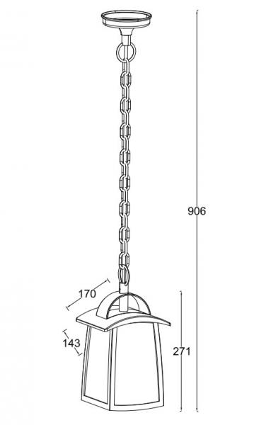 Lutec Tradition Kelsey udend&oslash;rslampe til loft - Mat sort